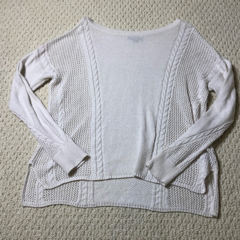 white sweater